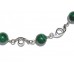 bracciale malachite acciaio inox con nodi