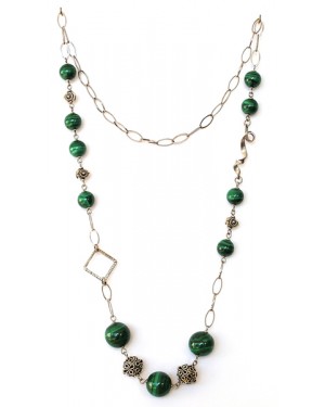 collana malachite ag.925